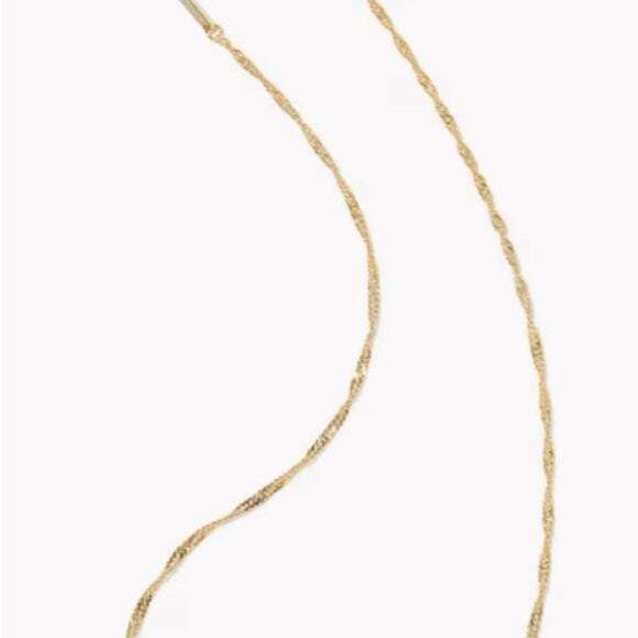 Kendra Scott x love shack fancy sun glow new Gold Necklace with Bow reversible - Picture 3 of 4